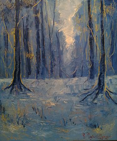 winter landscape. oil on canvas. 60x50cm thumb