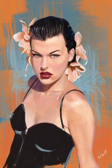 Original Figurative Celebrity Paintings by Denise Trifonoff