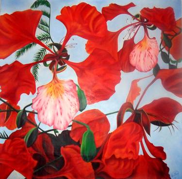 Print of Floral Paintings by Angie Del Riego