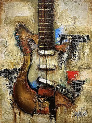 Original Abstract Music Paintings by Sergio Lazo