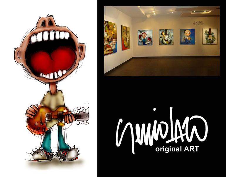 Original Pop Art Women Painting by Sergio Lazo