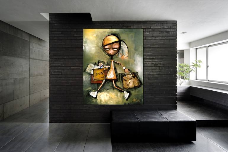 Original Pop Art Women Painting by Sergio Lazo