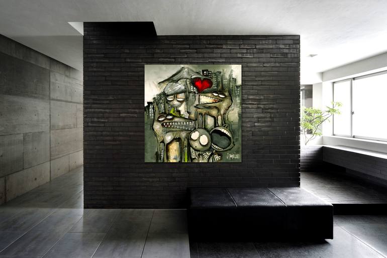 Original Abstract Painting by Sergio Lazo