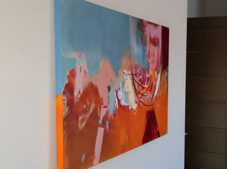 Original Abstract Expressionism Abstract Painting by Erika Kumerova