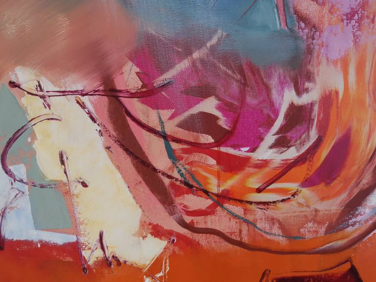 Original Abstract Expressionism Abstract Painting by Erika Kumerova