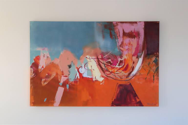 Original Abstract Expressionism Abstract Painting by Erika Kumerova