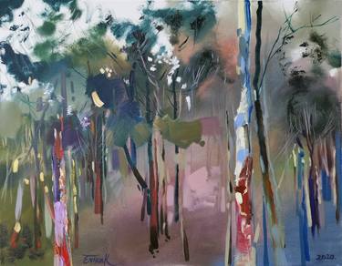 Original Abstract Expressionism Nature Paintings by Erika Kumerova