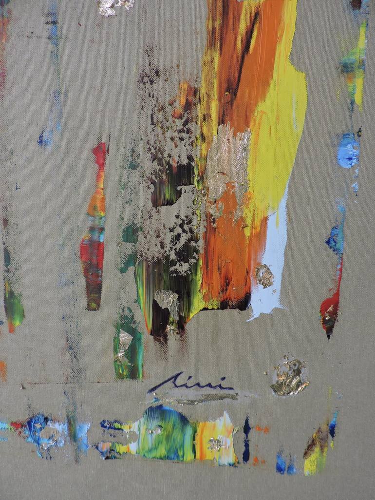 Original Abstract Expressionism Time Painting by Michele Rizzi