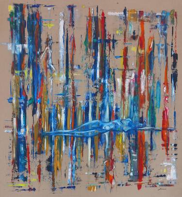 Original Abstract Expressionism Women Painting by Michele Rizzi