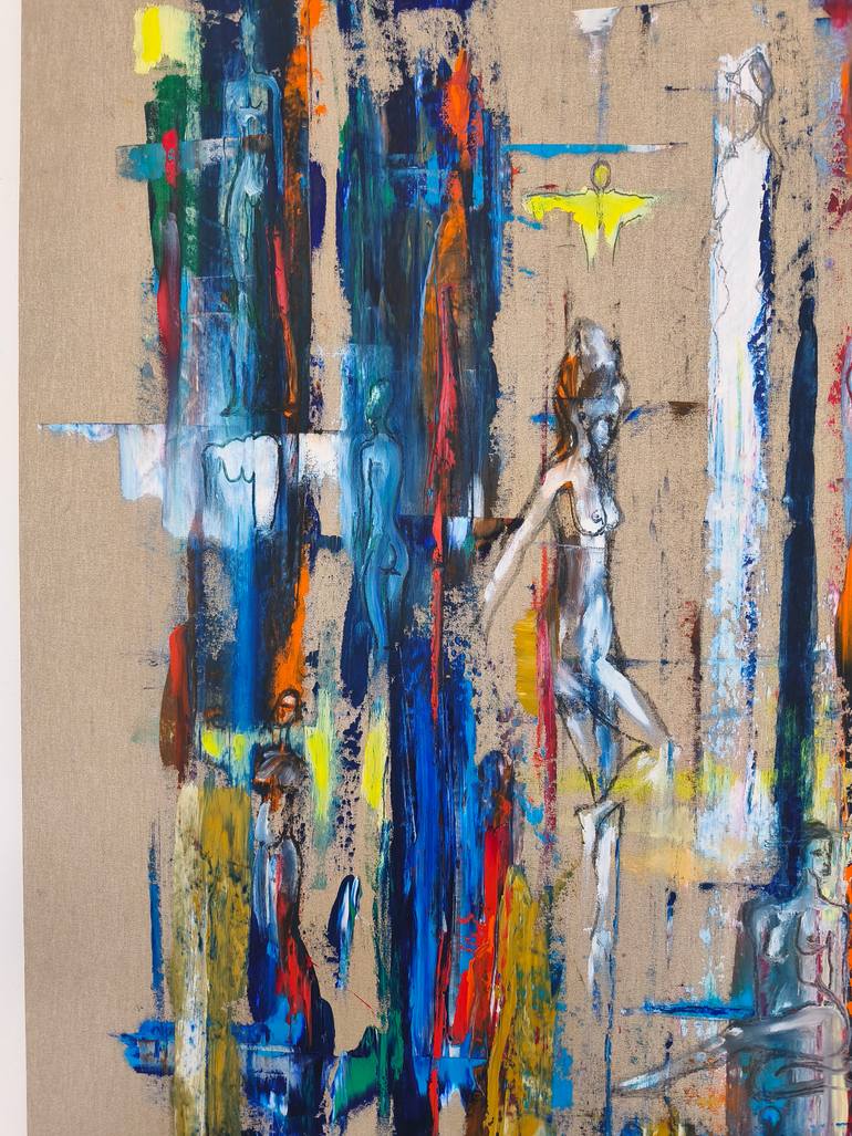 Original Abstract Expressionism Women Painting by Michele Rizzi