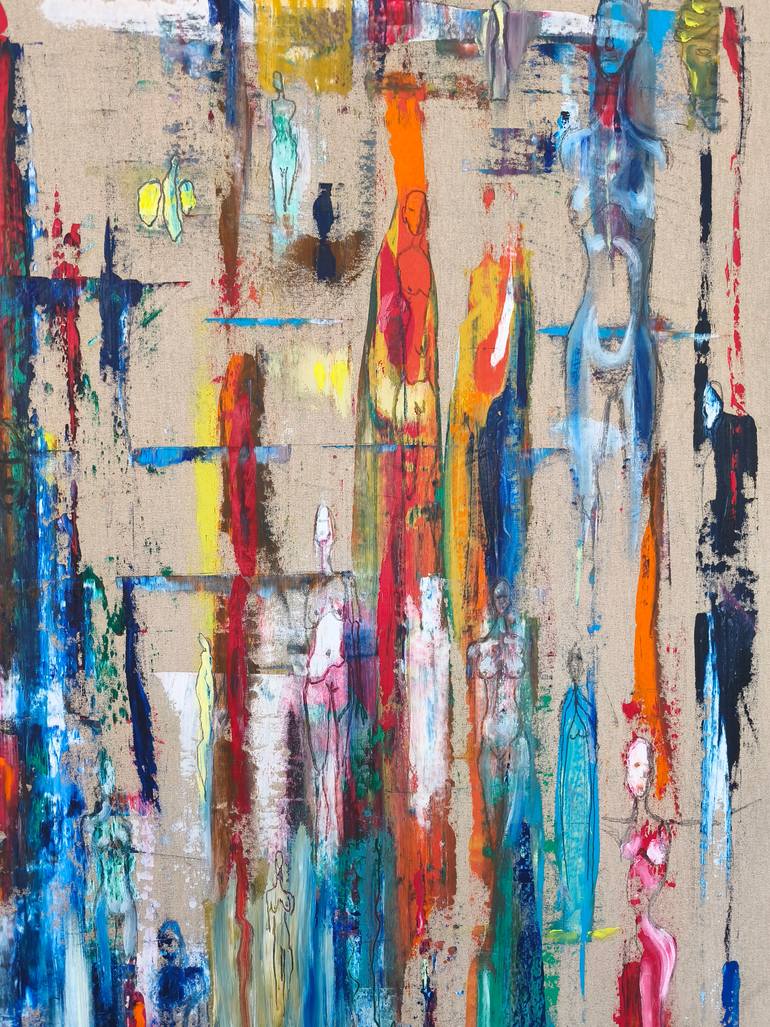 Original Abstract Expressionism Women Painting by Michele Rizzi