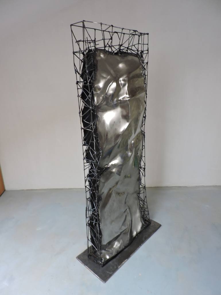 Original Abstract Expressionism Geometric Sculpture by Michele Rizzi