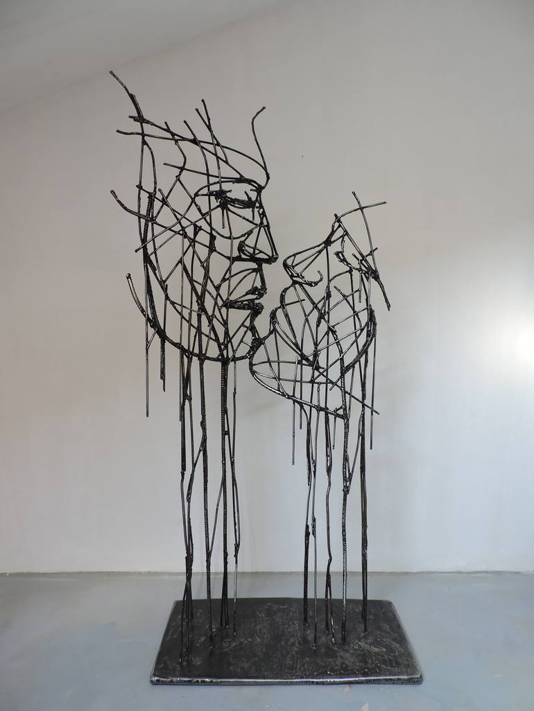 Original Expressionism Love Sculpture by Michele Rizzi