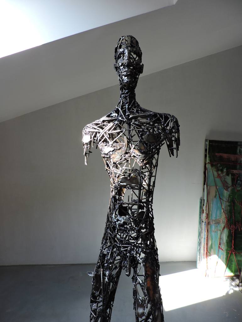 Original Expressionism Men Sculpture by Michele Rizzi