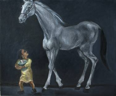 Original Portraiture Horse Paintings by Ranjan Sen