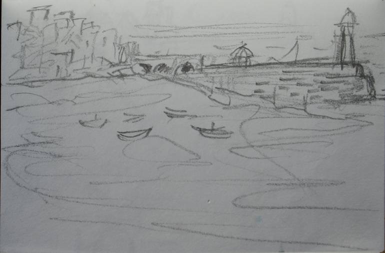 Original Expressionism Landscape Painting by Ranjan Sen