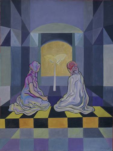 Original Expressionism Religion Paintings by Ranjan Sen