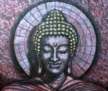 Peaceful Gautam Buddha painting thumb