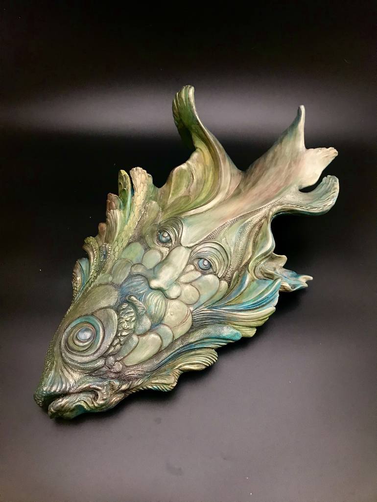 Original Conceptual Fish Sculpture by Nanda Stössel