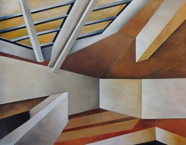 Print of Cubism Architecture Paintings by Silvia Goytia