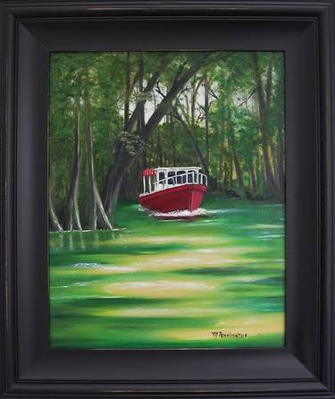 Original Boat Painting by Marilyn Pennington