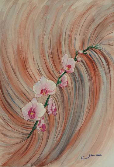 Original Figurative Floral Paintings by Silvana Vescio