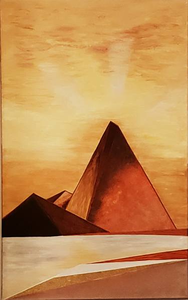 Original Abstract Geometric Painting by Silvana Vescio