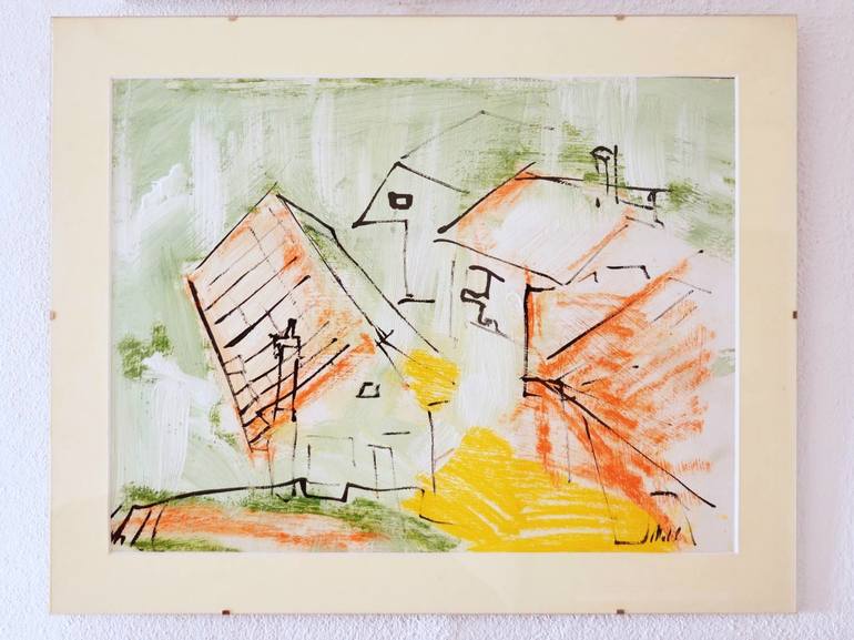 Original Expressionism Architecture Painting by Martin Navratil