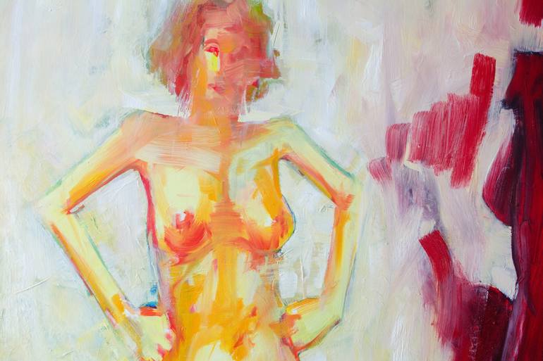 Original Expressionism Nude Painting by Martin Navratil