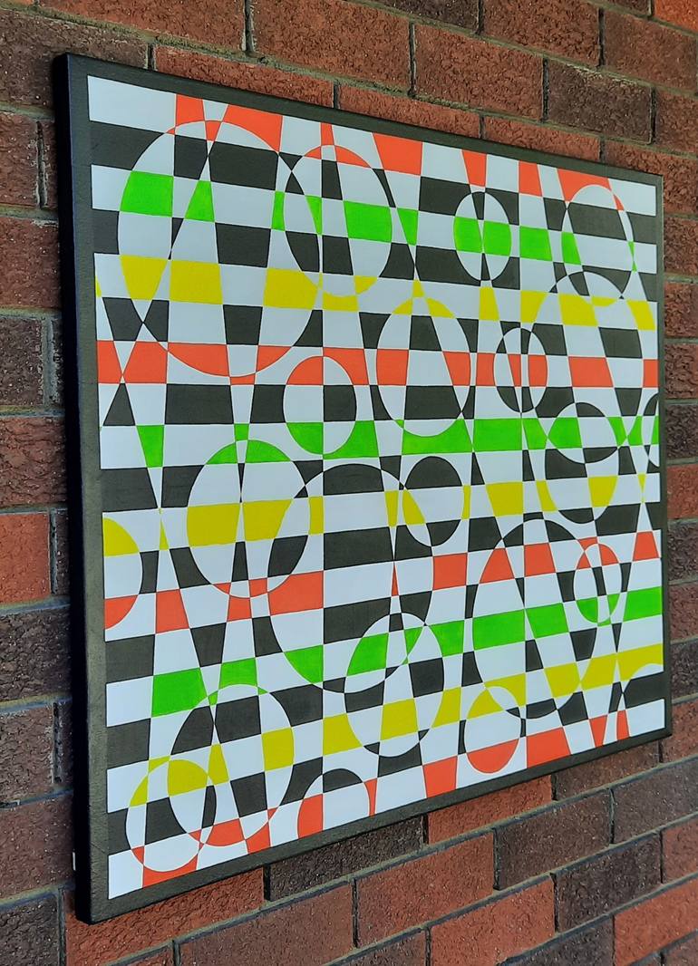 Original Abstract Geometric Painting by Nathan Lovick