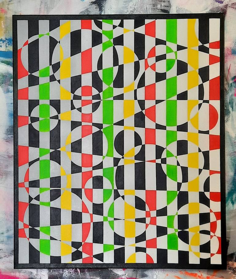 Original Abstract Geometric Painting by Nathan Lovick