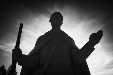 statue of saint patrick at lough derg ireland thumb