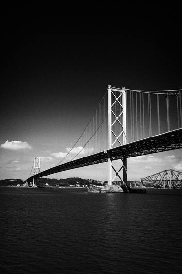 firth of forth bridges forth road bridge in foreground rail bridge in background scotland thumb