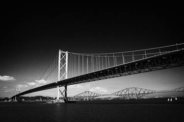 firth of forth bridges forth road bridge in foreground rail bridge in background scotland uk thumb