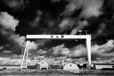 Harland and Wolff shipyard cranes titanic quarter Belfast Northern Ireland thumb