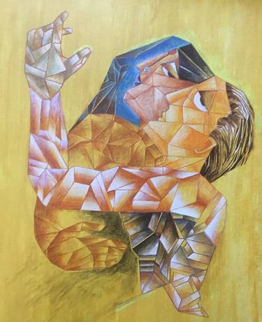 Original Cubism People Paintings by Anand Sharan