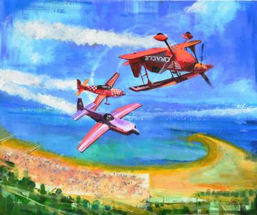 Original Airplane Painting by Arun Kuruvila