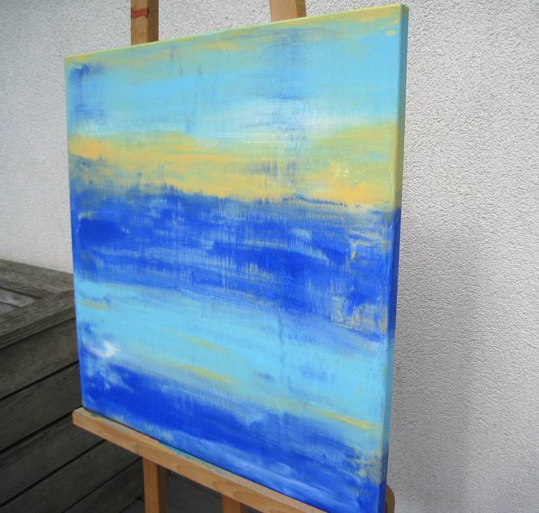 Original Abstract Beach Painting by Petra Lang