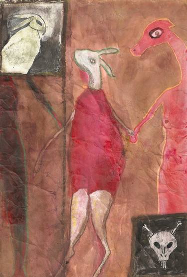 Print of Expressionism Horse Collage by Laurel Antur