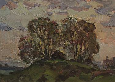 Trees on a hillock thumb