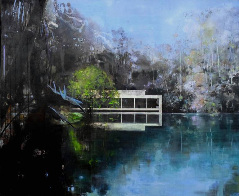 Haus Am See Painting By Carola Schapals Saatchi Art