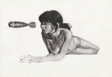Original Realism Nude Drawings by Pedro Rodriguez Fernandez