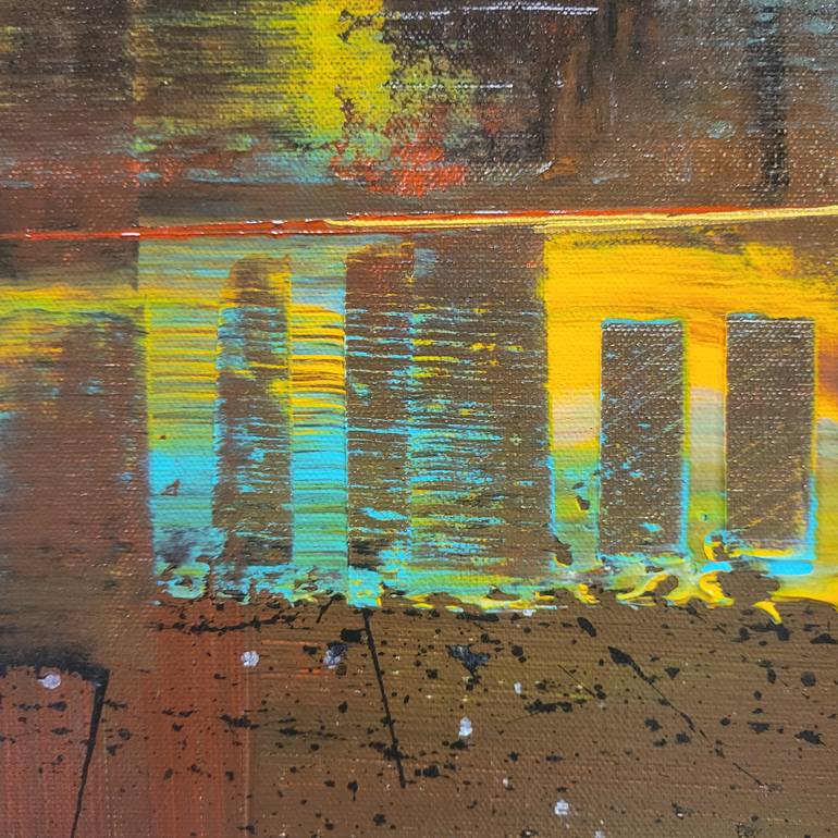 Original Abstract Expressionism Abstract Painting by Jean-Humbert Savoldelli