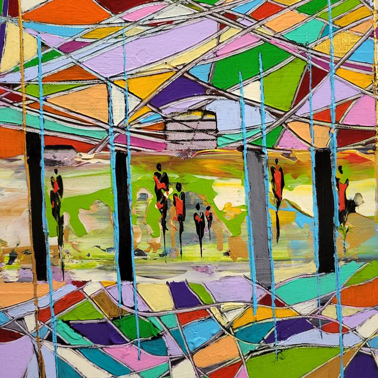 Original Abstract Expressionism Abstract Painting by Jean-Humbert Savoldelli