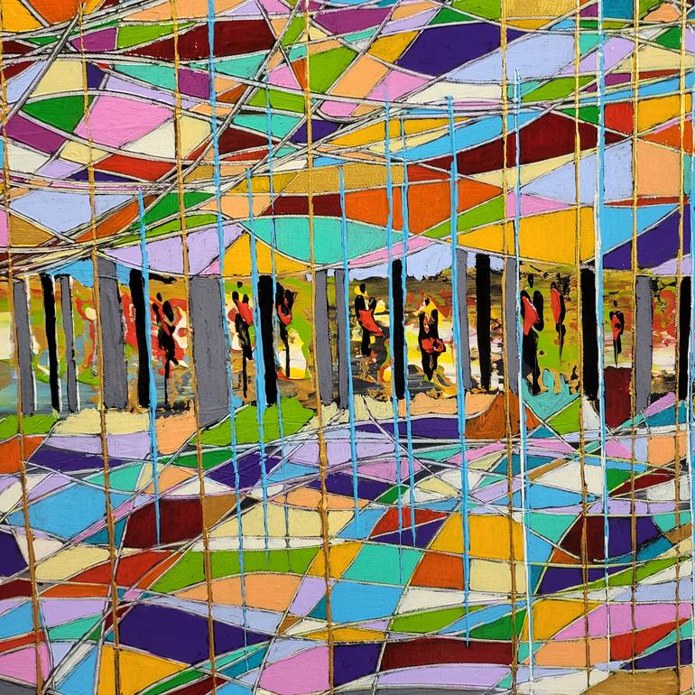 Original Abstract Expressionism Abstract Painting by Jean-Humbert Savoldelli