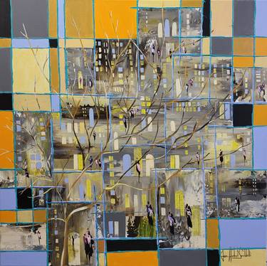 Original Expressionism Cities Paintings by jean-humbert savoldelli