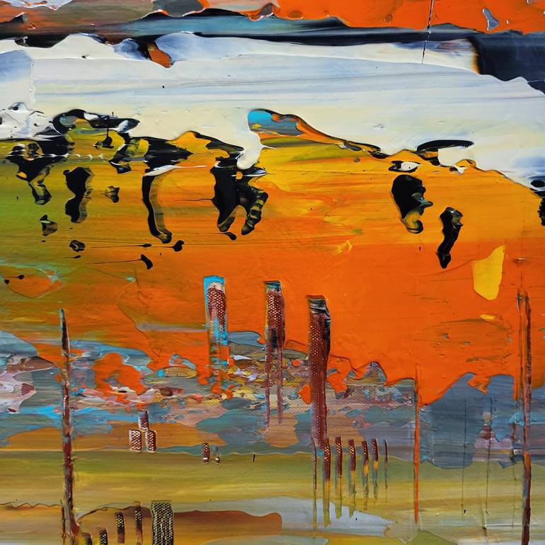 Original Abstract Landscape Painting by Jean-Humbert Savoldelli