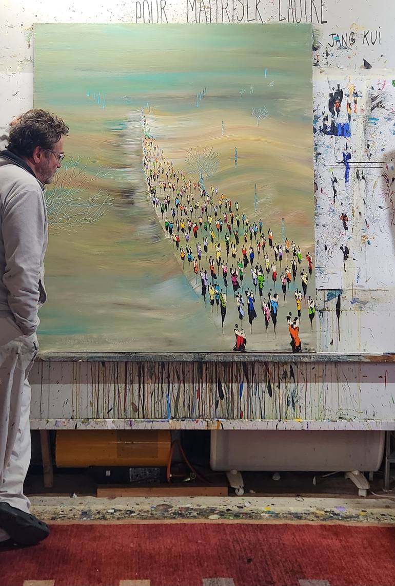 Original Abstract Expressionism Landscape Painting by Jean-Humbert Savoldelli