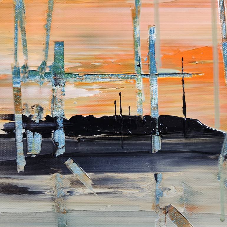 Original Abstract Landscape Painting by Jean-Humbert Savoldelli