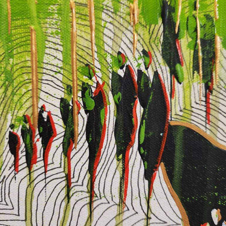 Original Abstract Expressionism Abstract Painting by Jean-Humbert Savoldelli